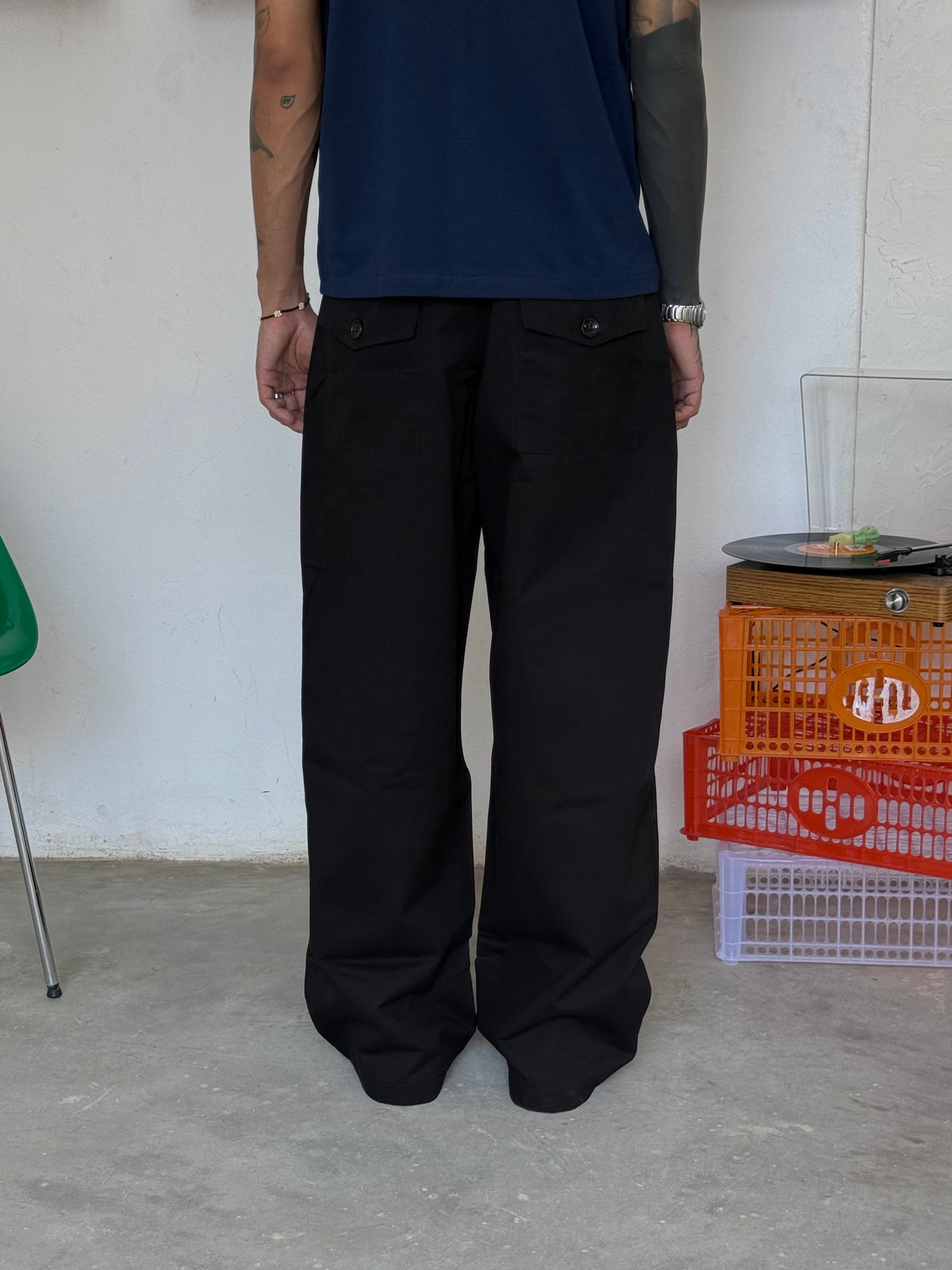 The Barrel Pant Black