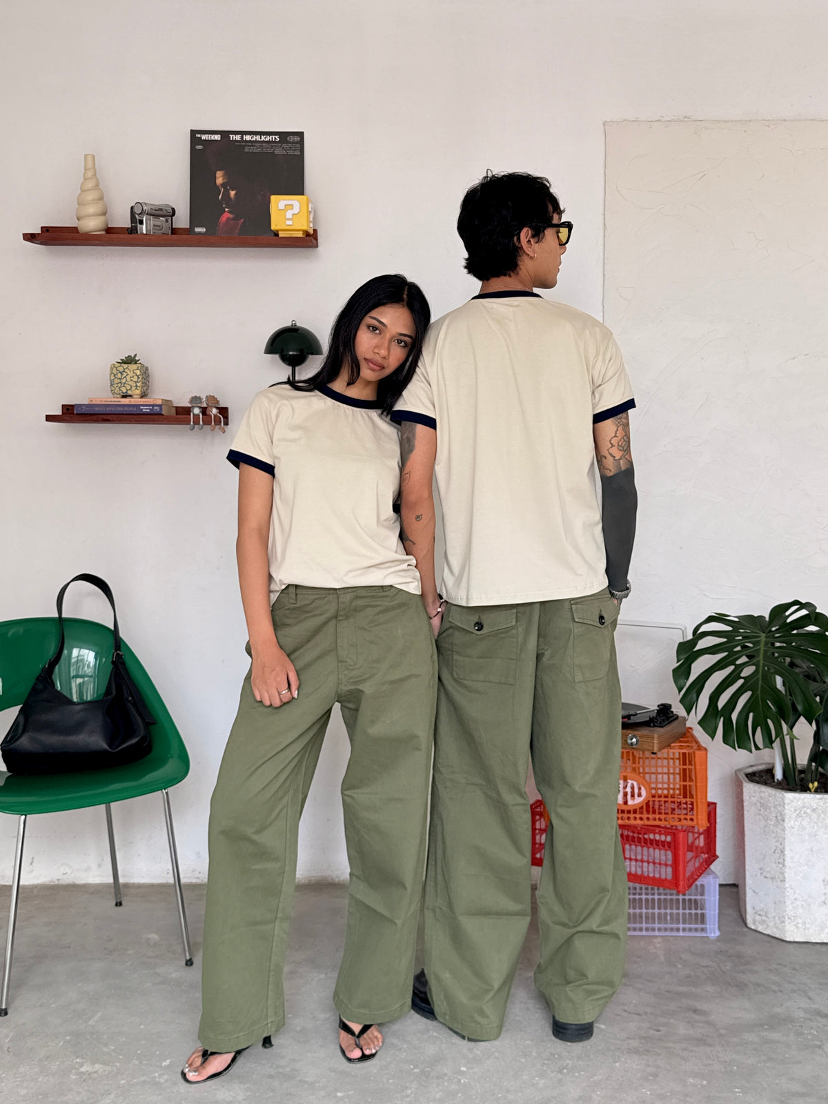 The Barrel Pant Green