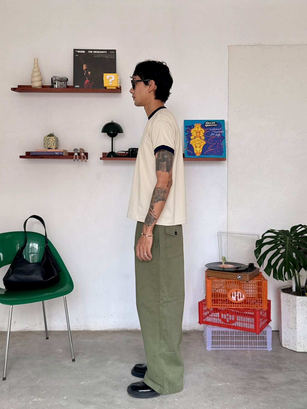 The Barrel Pant Green