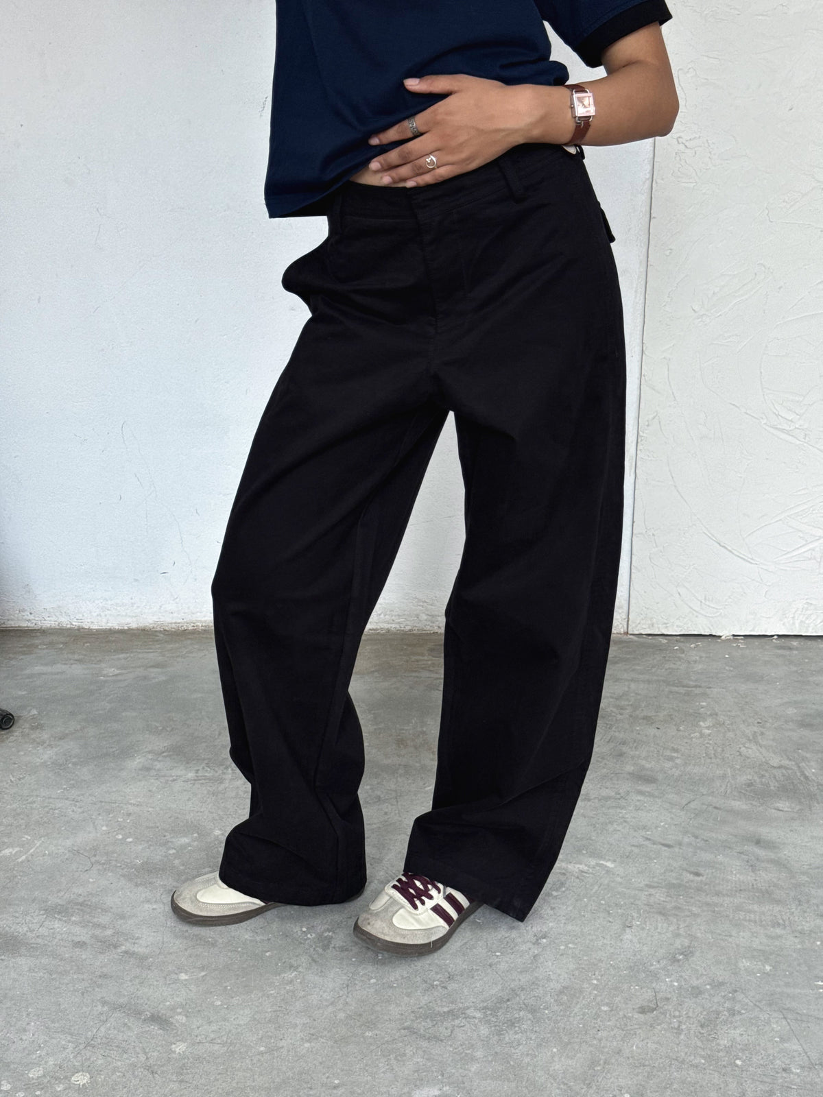 The Barrel Pant Black