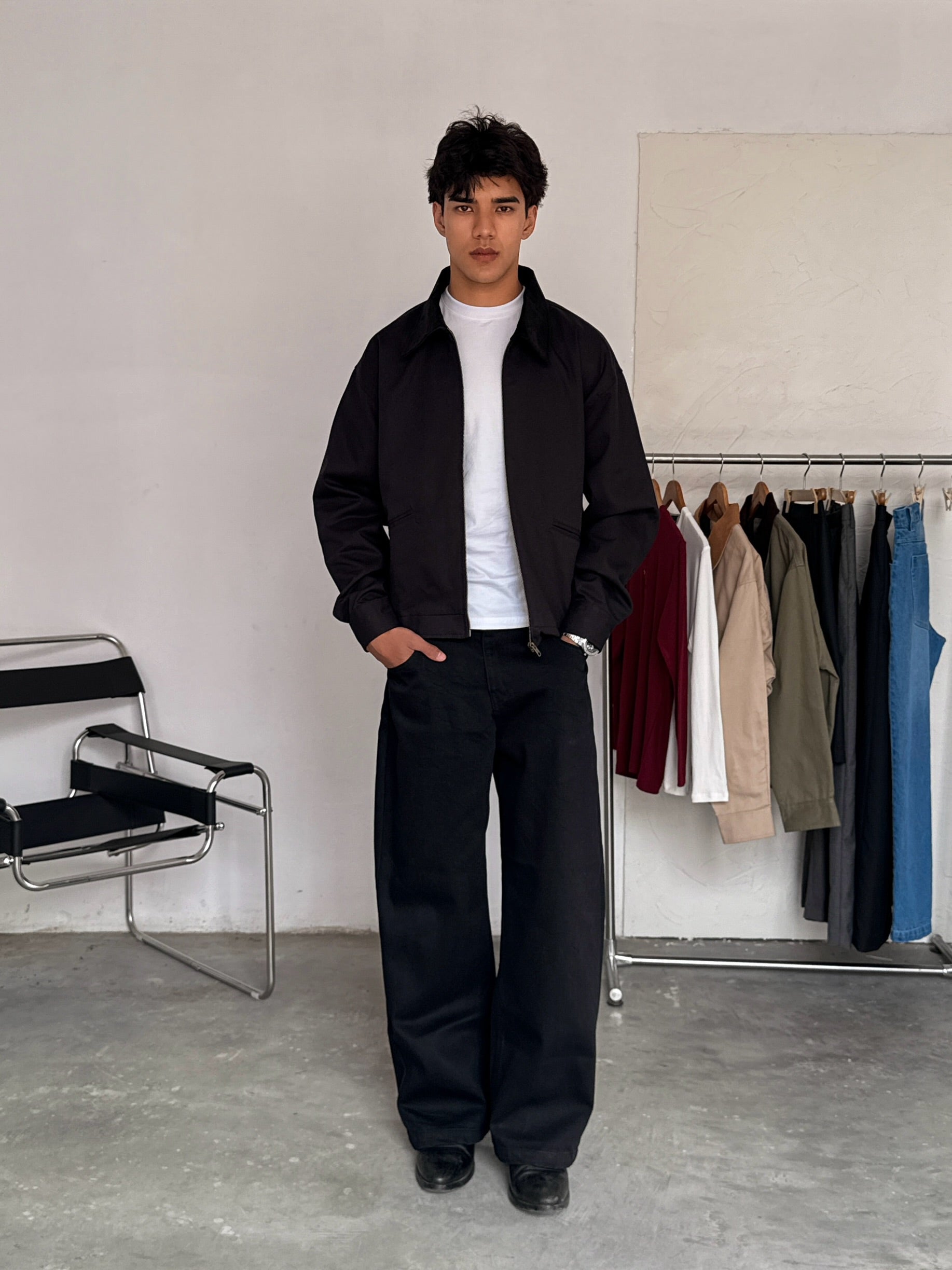 FRAMEWORK SATIN BLACK JACKET