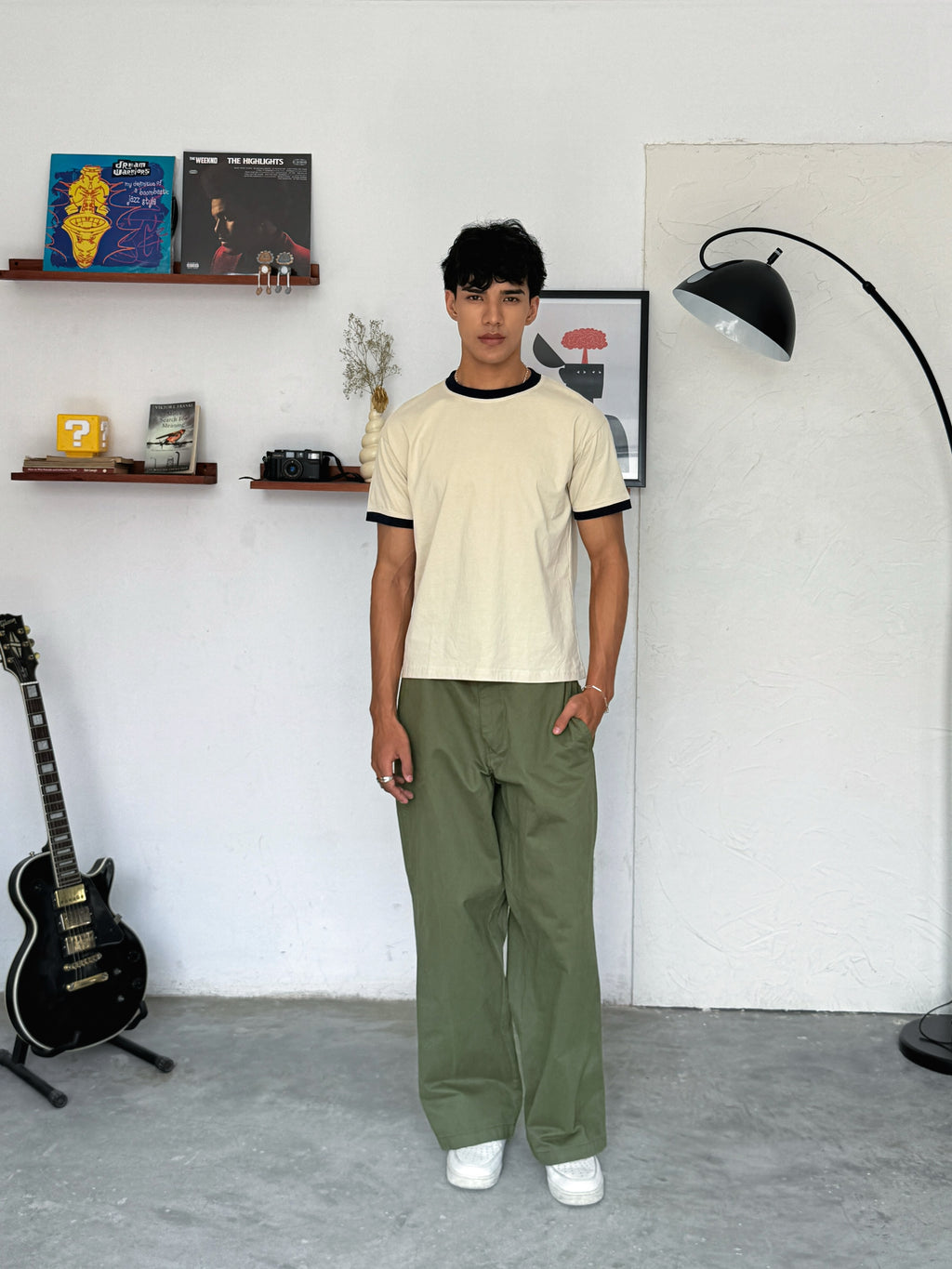 The Barrel Pant Green