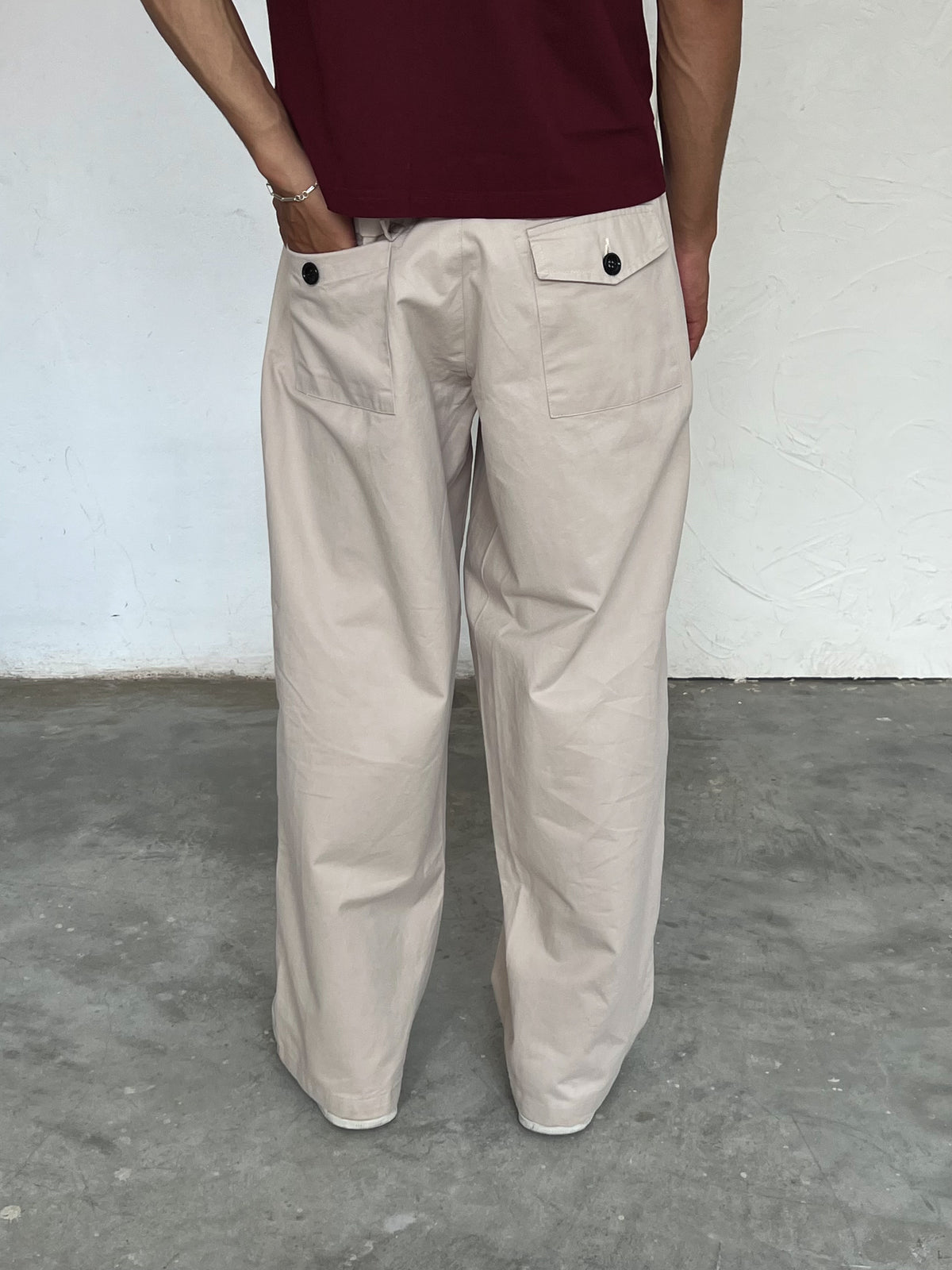The Barrel Pant Beige