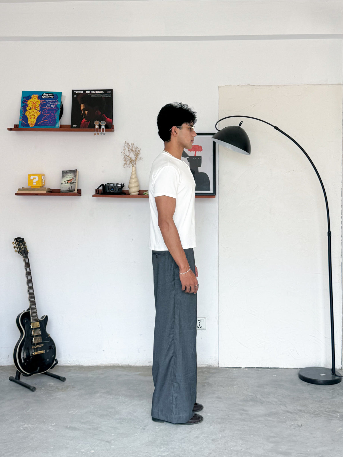 The Half Henley Tee White