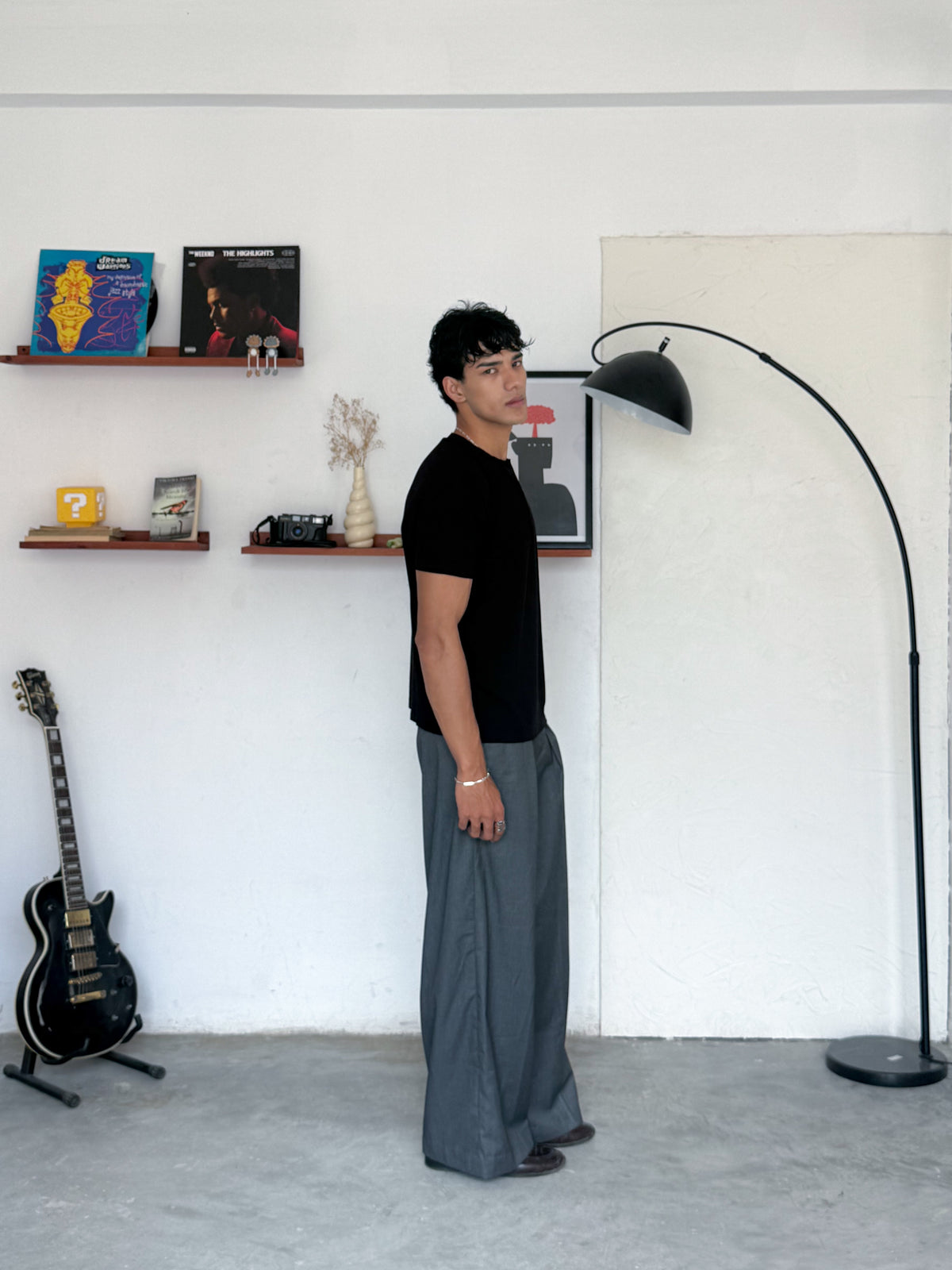 The Half Henley Tee Black