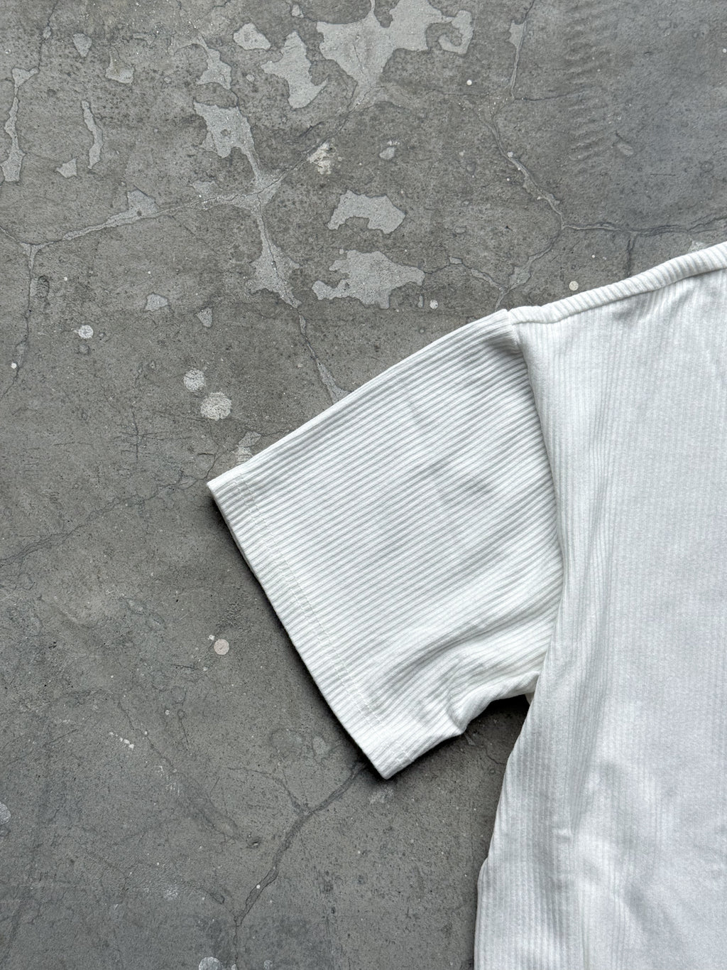 The Half Henley Tee White