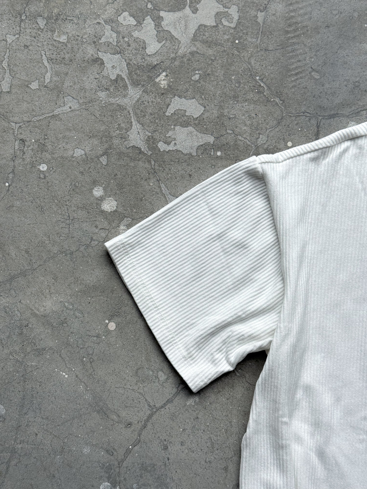 The Half Henley Tee White